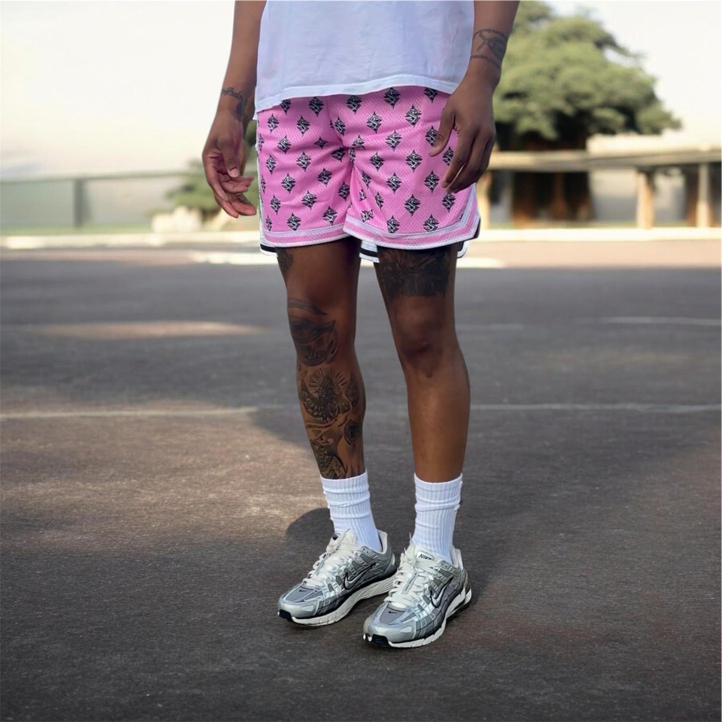 Multi logo Shorts ( Select Color )